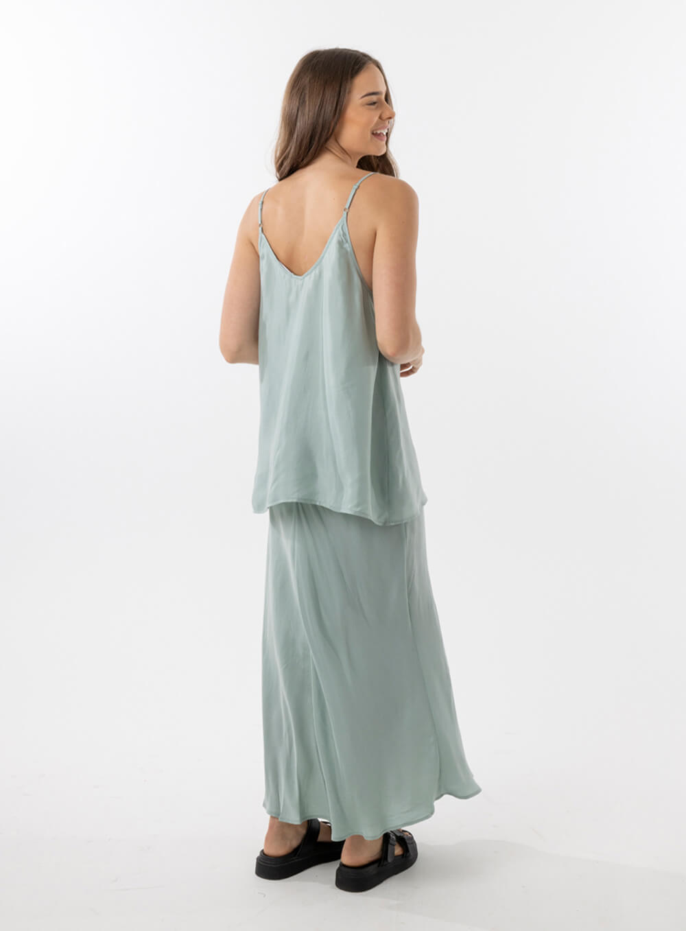 Imogen Cupro Cami-SAGE