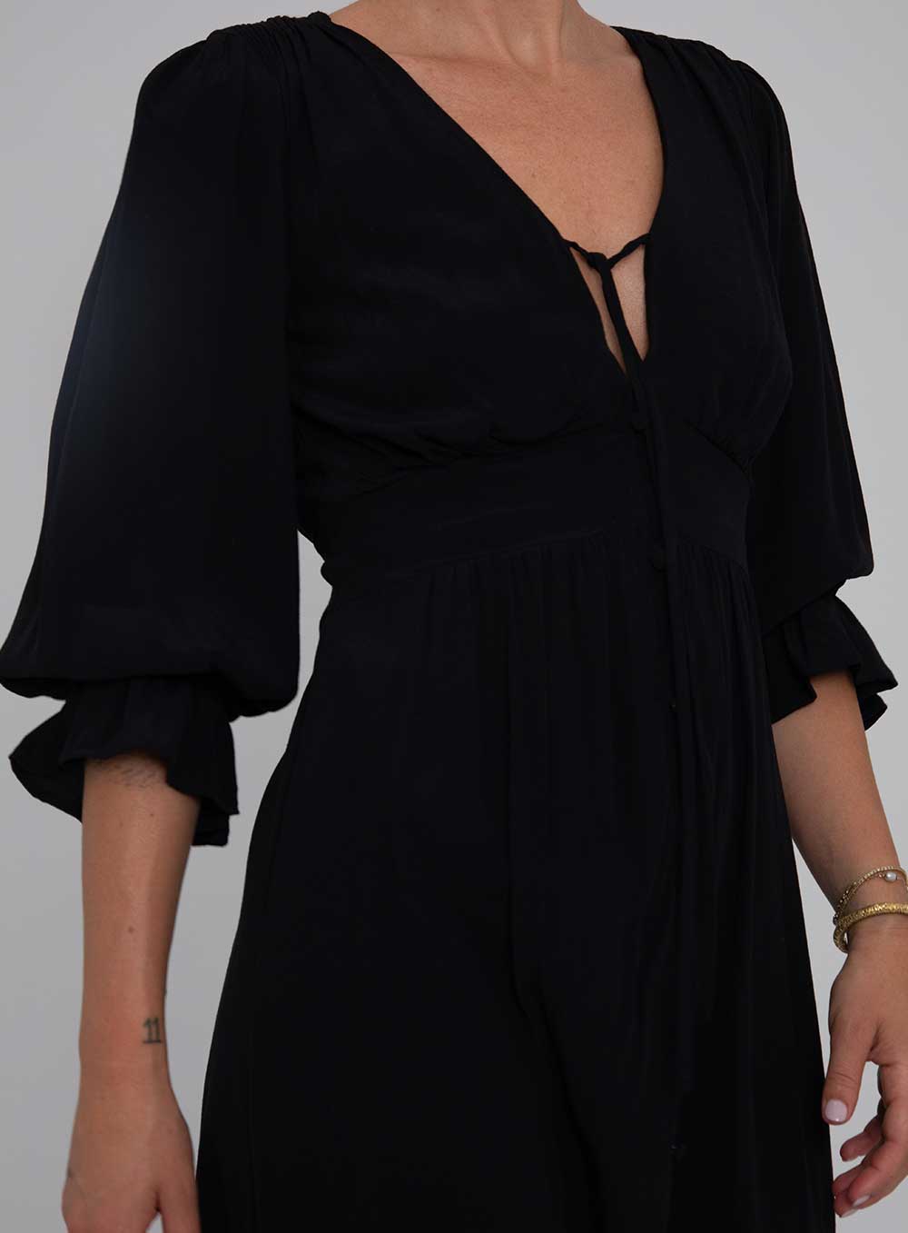 Evangeline Dress-Black