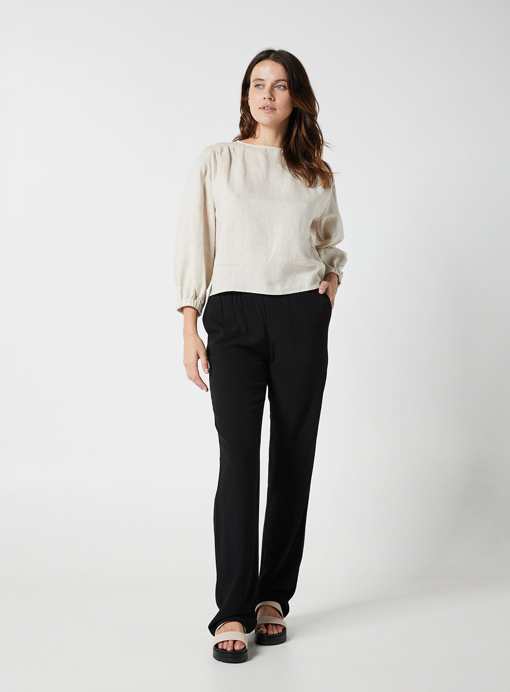 Freya Blouse-OATMEAL