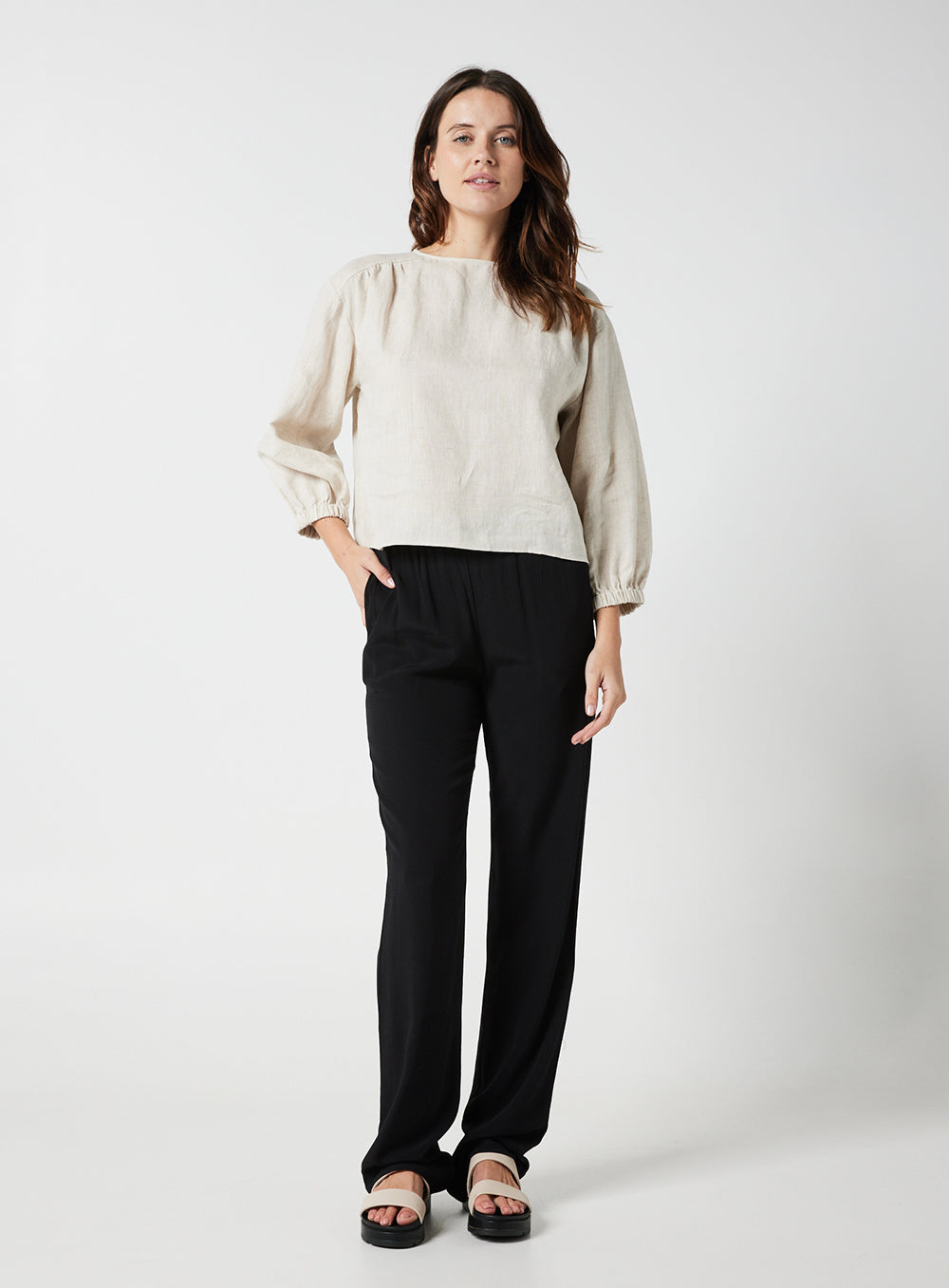 Freya Blouse-OATMEAL