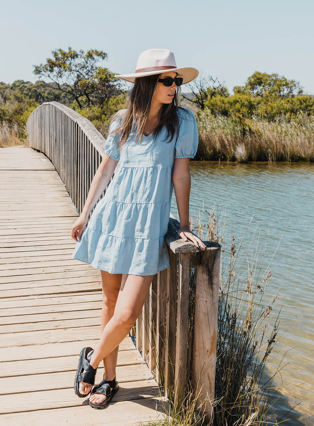 Harmony Dress-CORNFLOWER