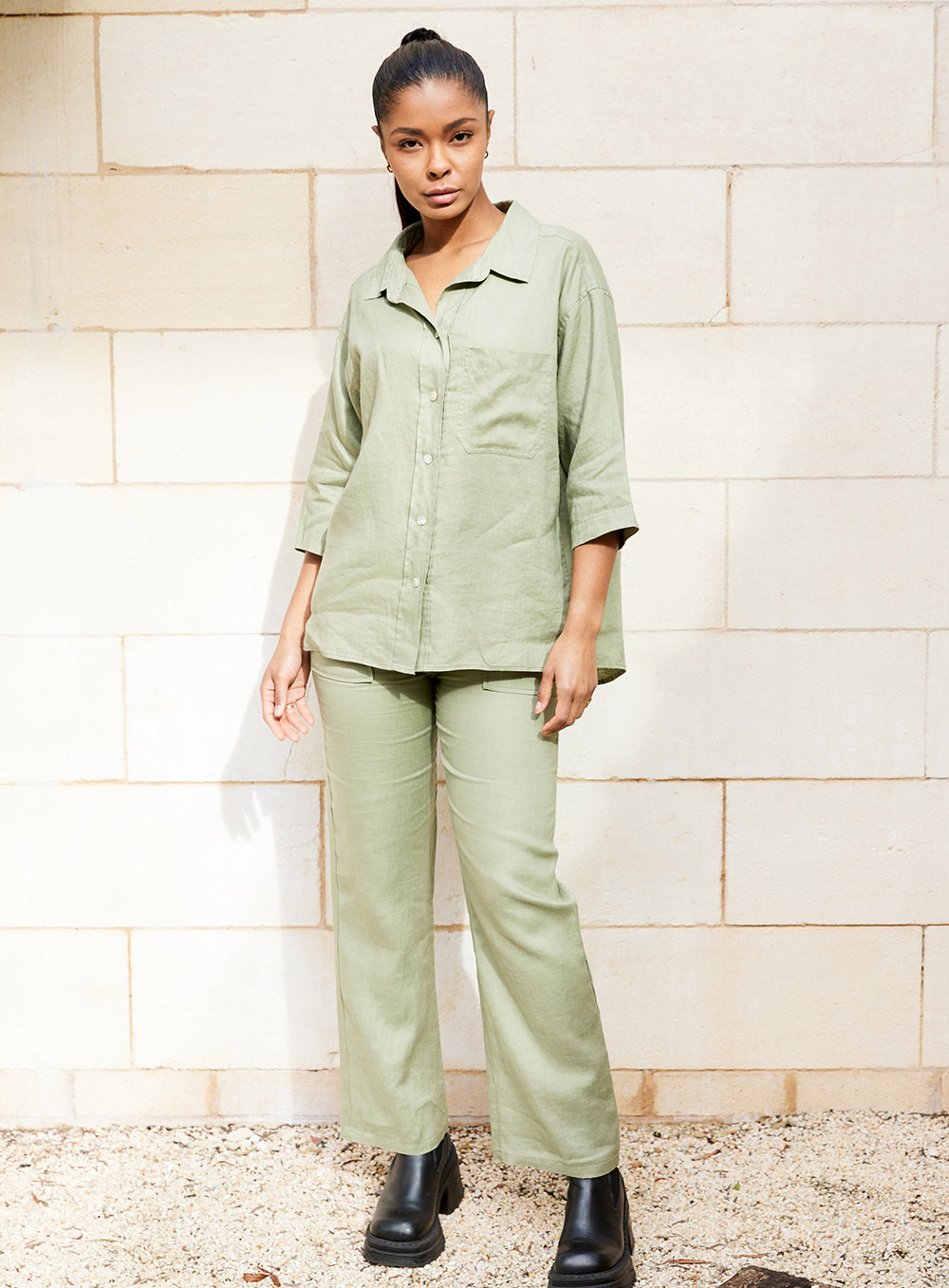 Margot Shirt-OLIVE