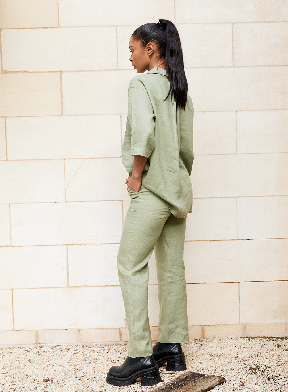 Margot Shirt-OLIVE