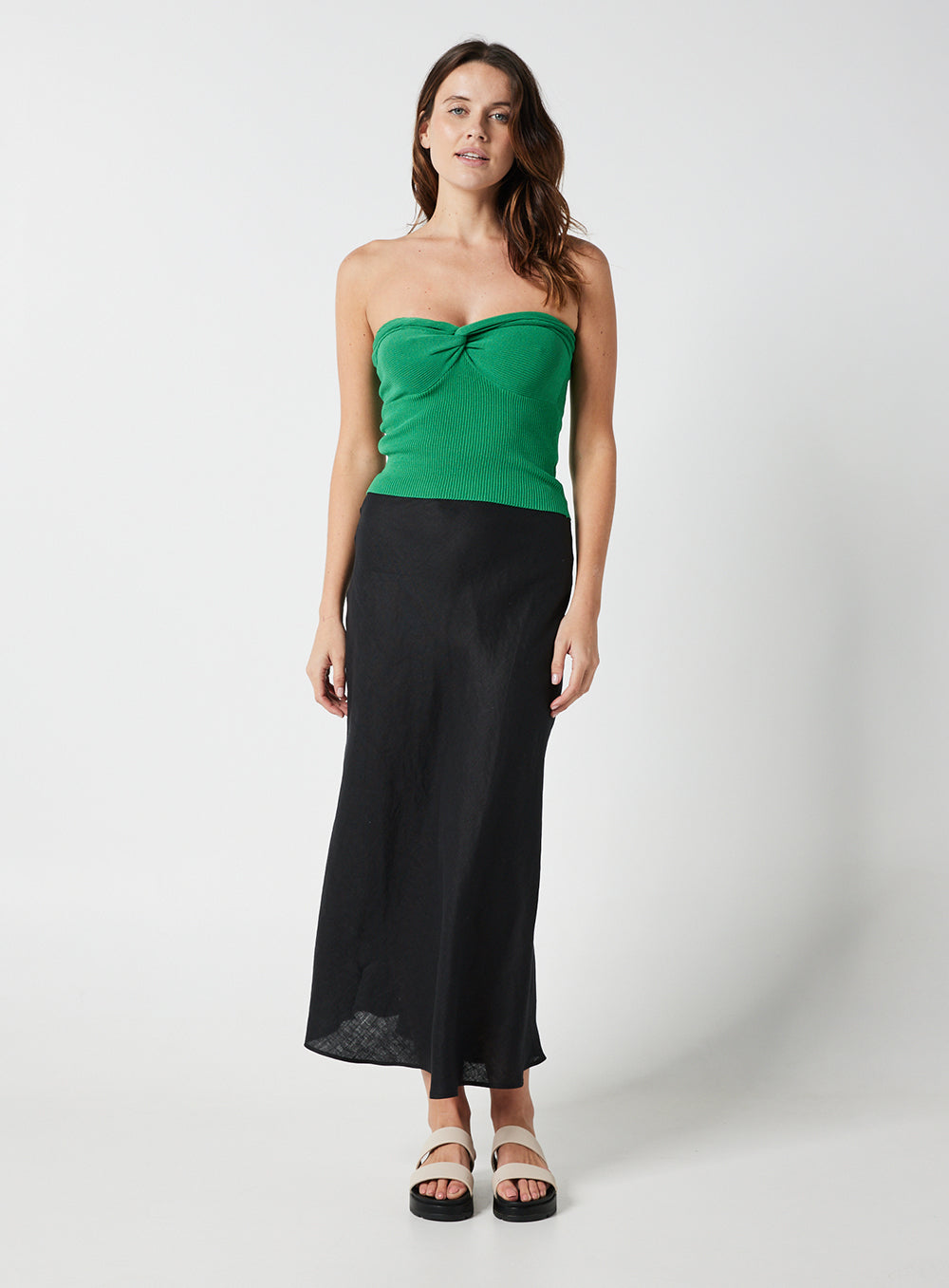 Ophelia Midi Skirt-Black