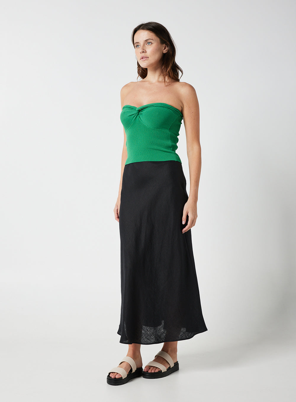 Ophelia Midi Skirt-Black