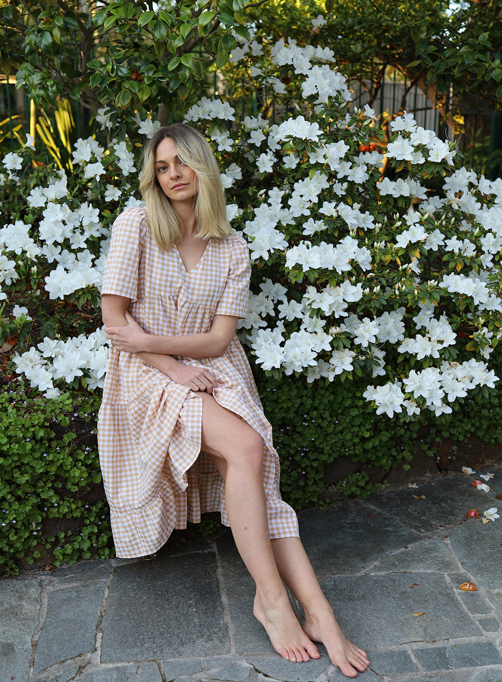 Sophia Dress-LATTE