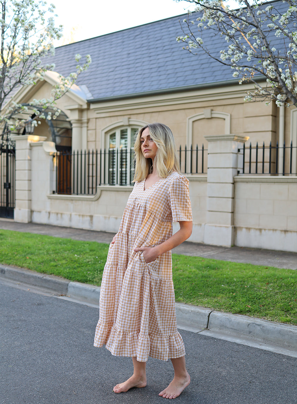Sophia Dress-LATTE