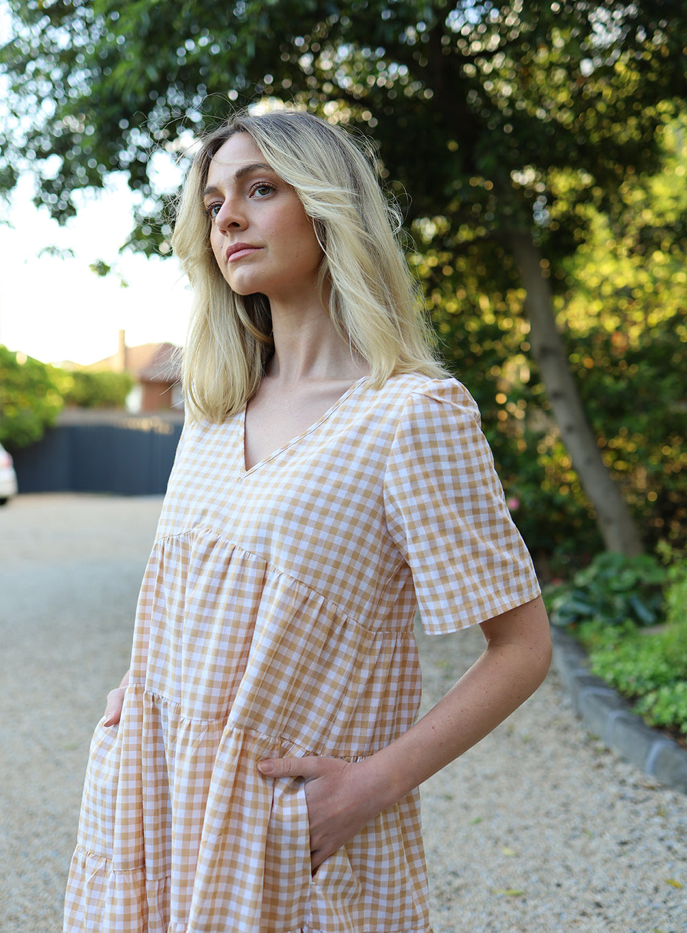Sophia Dress-LATTE
