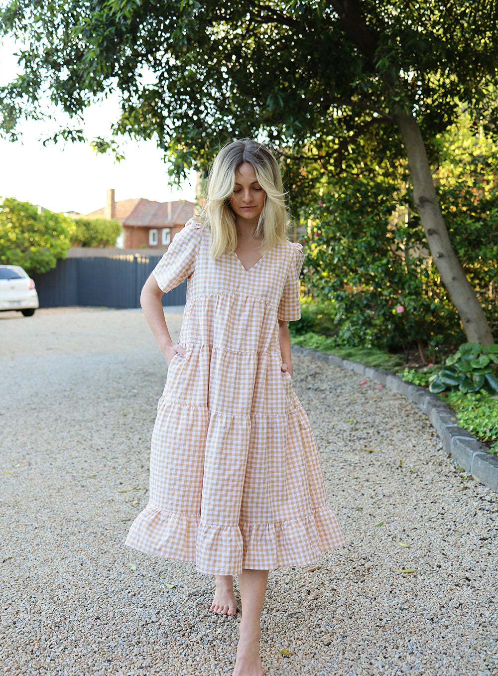 Sophia Dress-LATTE