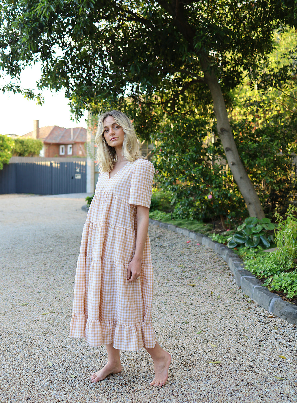 Sophia Dress-LATTE