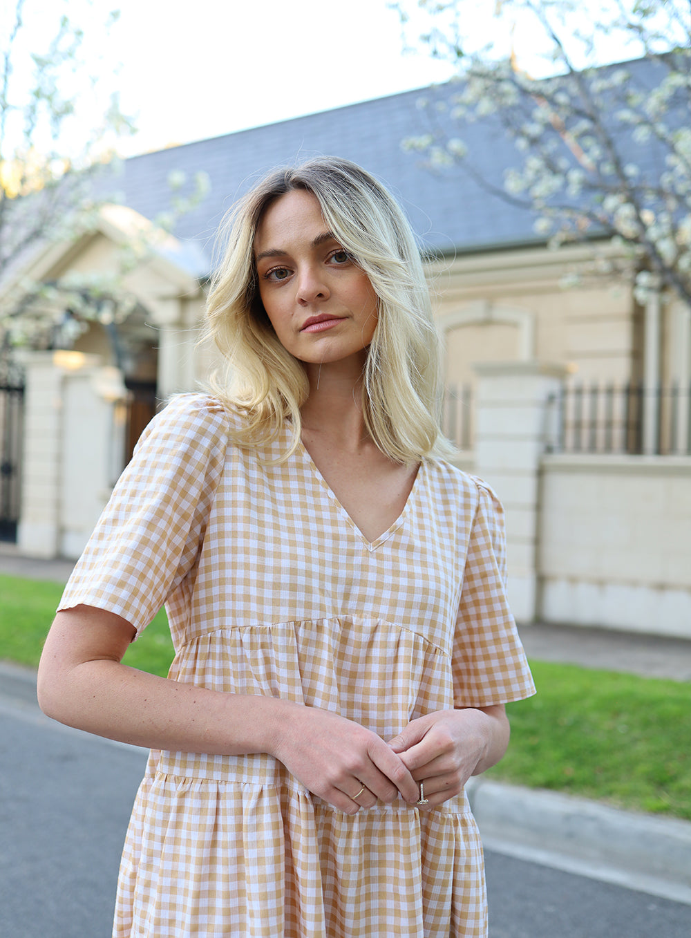 Sophia Dress-LATTE