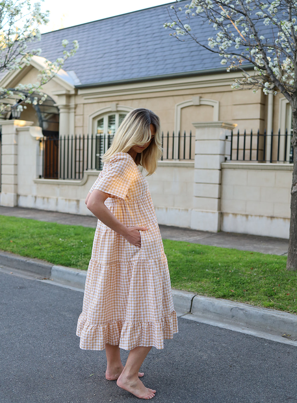 Sophia Dress-LATTE