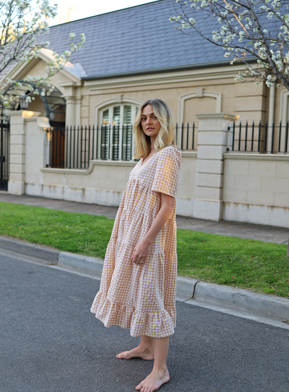 Sophia Dress-LATTE