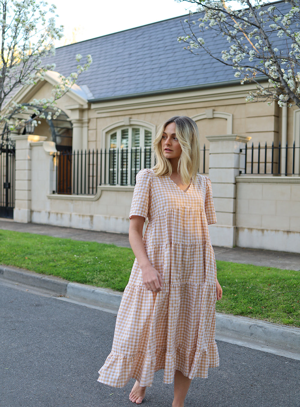 Sophia Dress-LATTE