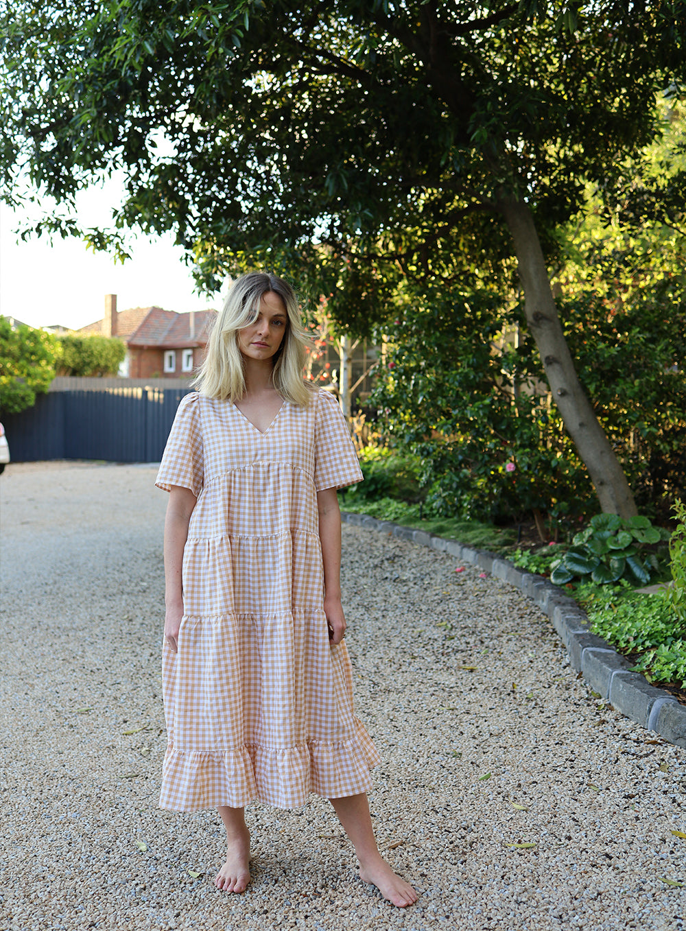 Sophia Dress-LATTE