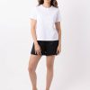 White organic cotton basic short sleeve t-shirt