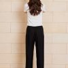 The Chloe Cupro pant features cupro and viscose blended fabrication with a velvety soft handfeel that creates a draping look, a drawcord waistband, straight leg design with side pockets.