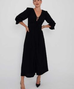 Evangeline Dress-Black