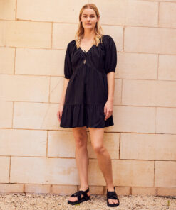 Eloise Smock Dress-Black