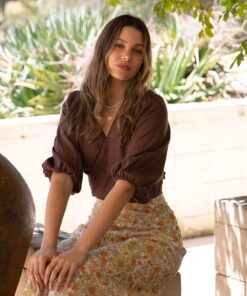 Ivy Blouse-CHOCOLATE