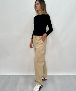 Lilith Long Sleeve Rib Top-Black