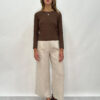 Lilith Long Sleeve Rib Top-CHOCOLATE