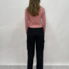 Lilith Long Sleeve Rib Top-ROSE