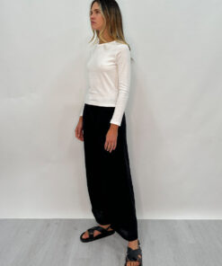 Lilith Long Sleeve Rib Top-White