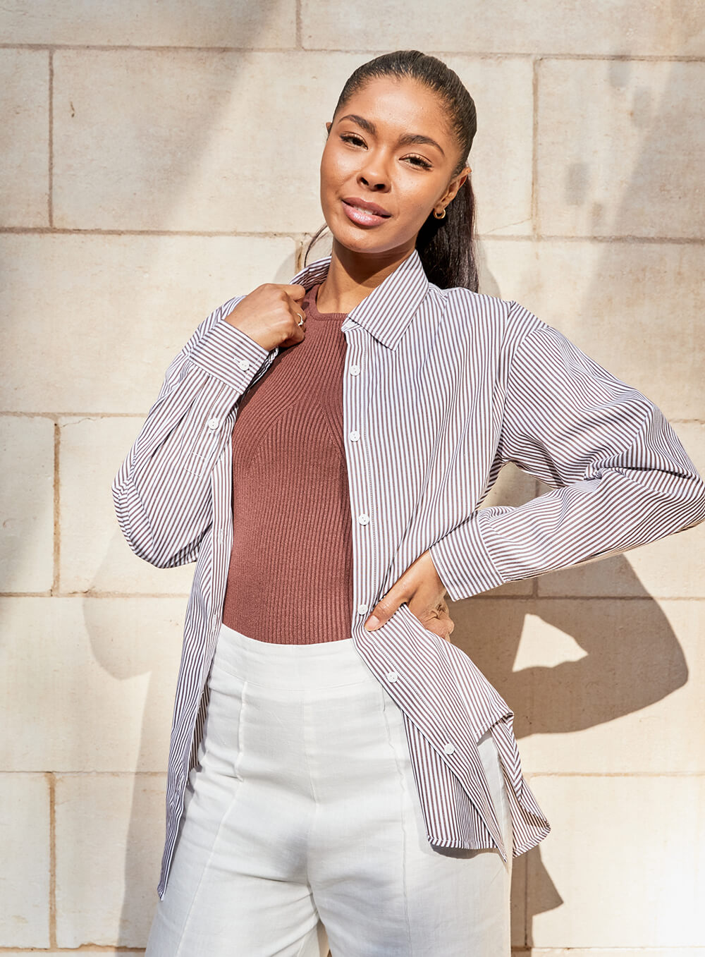 Lucy Shirt-CHOCOLATE