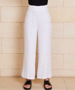 Olive Pant-White