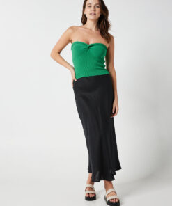 Alternative view of Ophelia Midi Skirt-Black
