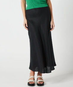 Ophelia Midi Skirt-Black