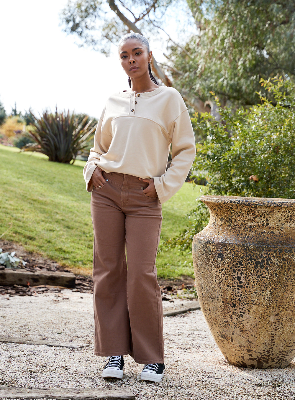 Remi Pullover Sweater-SAND - Image 3
