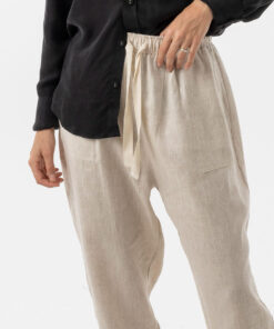 Sloane Linen Pant-OATMEAL