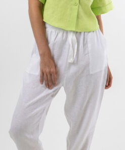 Sloane Linen Pant-White